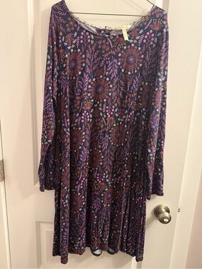 Matilda Jane Purple Floral Long Sleeve Swing Dress